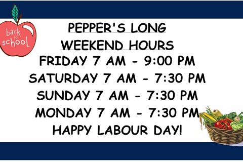 Labour Day Weekend Hours